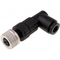933368100 ELWIKA 3008 V; Connector: M8; female; PIN: 3; angled 90°; for cable; plug; E; 4A; HIRSCHMANN