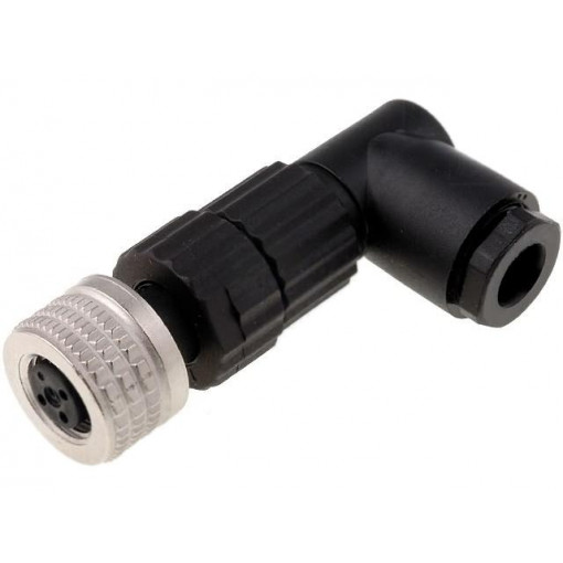 933368100 ELWIKA 3008 V; Connector: M8; female; PIN: 3; angled 90°; for cable; plug; E; 4A; HIRSCHMANN