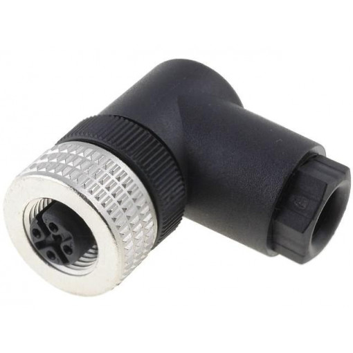 933172100 ELWIKA 4012 PG7 SCHWARZ/BLACK; Plug; M12; PIN: 4; female; A code-DeviceNet / CANopen; for cable; HIRSCHMANN