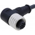 RKWT 4-07/2M; Connection lead; M12; PIN: 4; angled; 2m; plug; 250VAC; 4A; -25÷80°C; LUMBERG AUTOMATION