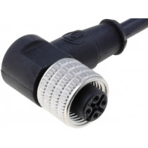 RKWT 4-225/5M; Connection lead; M12; PIN: 4; angled; 5m; plug; 250VAC; 4A; -25÷80°C; LUMBERG AUTOMATION