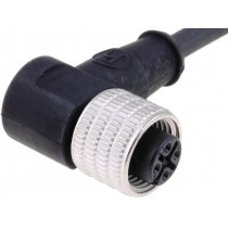 RKWT 4-225/2M; Connection lead; M12; PIN: 4; angled; 2m; plug; 250VAC; 4A; -25÷80°C; LUMBERG AUTOMATION