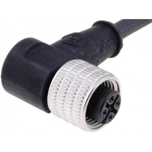 RKWT 4-225/2M; Connection lead; M12; PIN: 4; angled; 2m; plug; 250VAC; 4A; -25÷80°C; LUMBERG AUTOMATION