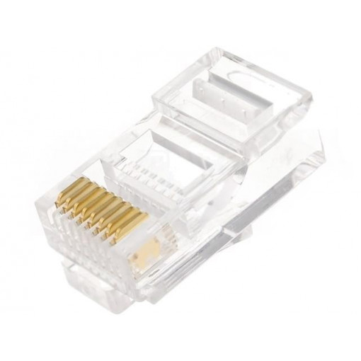 EMP881AF200; Plug; RJ45; PIN: 8; Contacts: phosphor bronze; gold-plated; UL94V-2; ECE