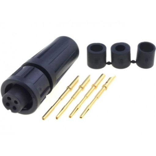 EN2C4F22DC; Connector: circular; Series: EN2; plug; female; soldering; PIN: 4; 5A; SWITCHCRAFT EN2C4F22DC; Connector: circular; Series: EN2; plug; female; soldering; PIN: 4; 5A; SWITCHCRAFT