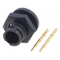 EN2P2M20; Connector: circular; Series: EN2; socket; male; soldering; PIN: 2; 7A; SWITCHCRAFT