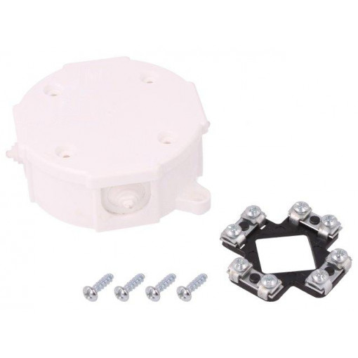 0212-00; Enclosure: junction box; Ø: 80mm; Z: 38mm; IP41; white; ELEKTRO-PLAST NASIELSK 0212-00; Enclosure: junction box; Ø: 80mm; Z: 38mm; IP41; white; ELEKTRO-PLAST NASIELSK