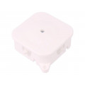 0214-00; Enclosure: junction box; X: 86mm; Y: 86mm; Z: 35mm; IP42; white; ELEKTRO-PLAST NASIELSK 0214-00; Enclosure: junction box; X: 86mm; Y: 86mm; Z: 35mm; IP42; white; ELEKTRO-PLAST NASIELSK