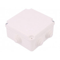 0221-00; Enclosure: junction box; X: 108mm; Y: 108mm; Z: 58mm; wall mount; ELEKTRO-PLAST NASIELSK 0221-00; Enclosure: junction box; X: 108mm; Y: 108mm; Z: 58mm; wall mount; ELEKTRO-PLAST NASIELSK