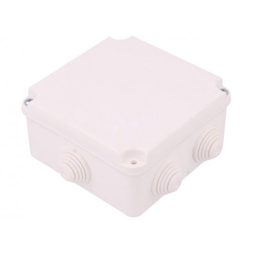 0221-00; Enclosure: junction box; X: 108mm; Y: 108mm; Z: 58mm; wall mount; ELEKTRO-PLAST NASIELSK 0221-00; Enclosure: junction box; X: 108mm; Y: 108mm; Z: 58mm; wall mount; ELEKTRO-PLAST NASIELSK