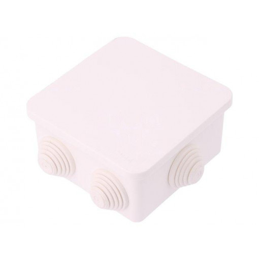 0242-10; Enclosure: junction box; X: 87mm; Y: 87mm; Z: 45mm; wall mount; IP55; ELEKTRO-PLAST NASIELSK 0242-10; Enclosure: junction box; X: 87mm; Y: 87mm; Z: 45mm; wall mount; IP55; ELEKTRO-PLAST NASIELSK