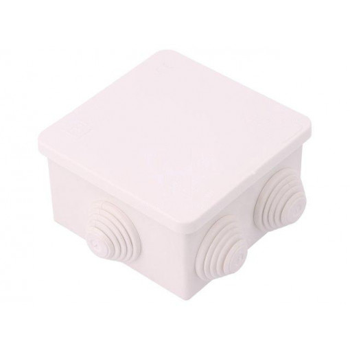 0245-00; Enclosure: junction box; X: 78mm; Y: 78mm; Z: 44mm; wall mount; IP55; ELEKTRO-PLAST NASIELSK
