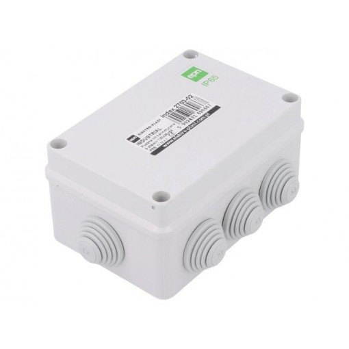 2703-02; Enclosure: junction box; X: 95mm; Y: 130mm; Z: 58mm; IP55; grey; ELEKTRO-PLAST NASIELSK