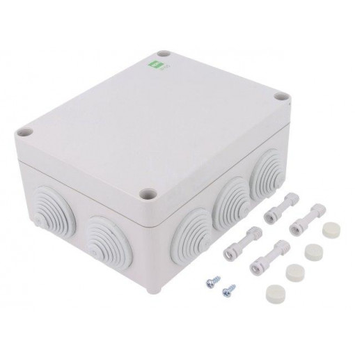 2711-02; Enclosure: junction box; X: 163mm; Y: 198mm; Z: 80mm; IP55; grey; ELEKTRO-PLAST NASIELSK 2711-02; Enclosure: junction box; X: 163mm; Y: 198mm; Z: 80mm; IP55; grey; ELEKTRO-PLAST NASIELSK