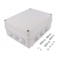 2721-02; Enclosure: junction box; X: 244mm; Y: 305mm; Z: 126mm; IP55; grey; ELEKTRO-PLAST NASIELSK 2721-02; Enclosure: junction box; X: 244mm; Y: 305mm; Z: 126mm; IP55; grey; ELEKTRO-PLAST NASIELSK
