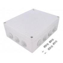 2723-02; Enclosure: junction box; X: 282mm; Y: 342mm; Z: 115mm; IP55; grey; ELEKTRO-PLAST NASIELSK 2723-02; Enclosure: junction box; X: 282mm; Y: 342mm; Z: 115mm; IP55; grey; ELEKTRO-PLAST NASIELSK