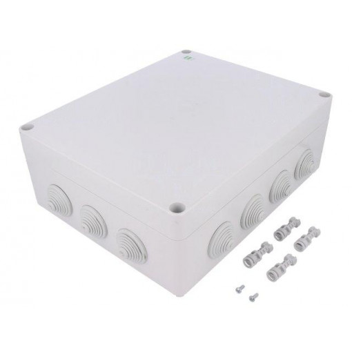 2723-02; Enclosure: junction box; X: 282mm; Y: 342mm; Z: 115mm; IP55; grey; ELEKTRO-PLAST NASIELSK 2723-02; Enclosure: junction box; X: 282mm; Y: 342mm; Z: 115mm; IP55; grey; ELEKTRO-PLAST NASIELSK
