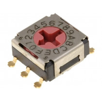 ERD716M06Z; Encoding switch; HEX/BCD; Pos: 16; SMT; Rcont max: 100mΩ; 5Ncm; ECE