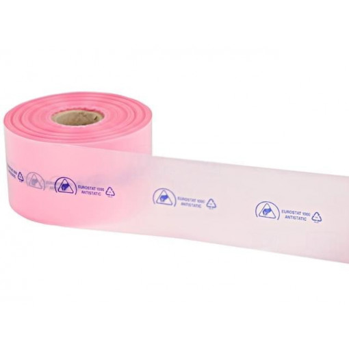 20-031-0005; Protection bag; ESD; Len: 250m; W: 100mm; Thk: 90um; EN 61340-5-1; EUROSTAT GROUP