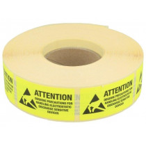 42-150-0015; Self-adhesive label; ESD; L: 25mm; W: 45mm; 1000pcs.; EUROSTAT GROUP