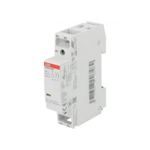 1SBE111111R0620; Contactor: 2-pole installation; NO x2; 230VAC; 230VDC; 16A; DIN; ABB