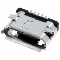 ESB2281101; Socket; USB B micro; SMT; PIN: 5; USB 2.0; 0.65mm; 1.8A; 100V; ECE