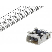 ESB34101002Z; Socket; USB B mini; SMT; PIN: 5; horizontal; ECE