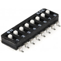 DM-08-V; Switch: DIP-SWITCH; Poles number: 8; ON-OFF; 0.1A/50VDC; Pos: 2; DIPTRONICS