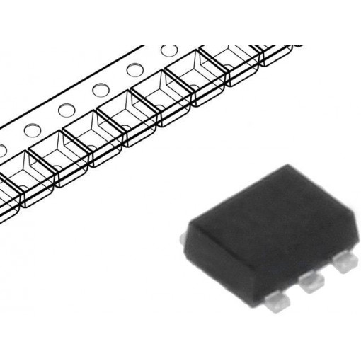 ESDALC6V1-5P6; Diode: Transil array; 6.1V; 2.5A; unidirectional,common anode; STMicroelectronics