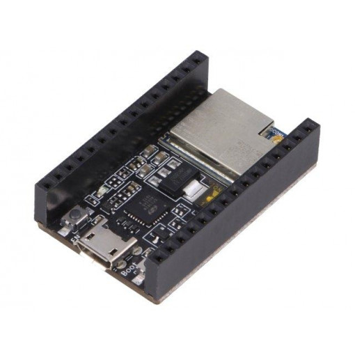ESP8266-DEVKITC-02U-F; Dev.kit: WiFi; GPIO,I2C,I2S,SDIO,SPI,UART,analog; ESP-WROOM-02U; ESPRESSIF