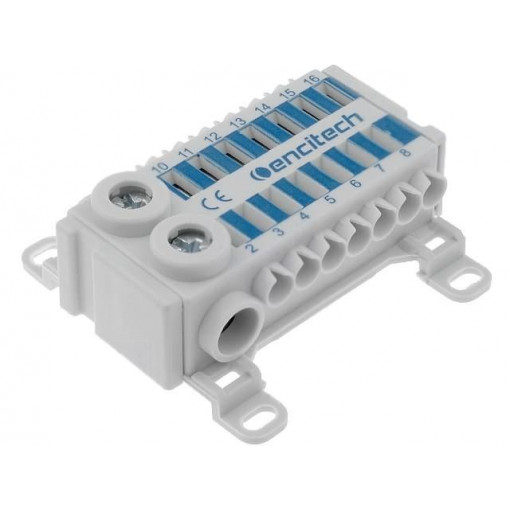 900-97-300120-59; Splice terminal: distribution block; ways: 1; terminals: 16; blue; ENCITECH