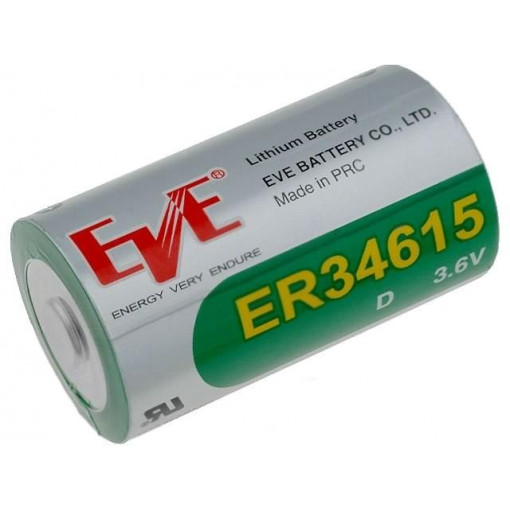 ER 34615S; Battery: lithium; 3.6V; D; Ø32.9x61.5mm; 19000mAh; EVE BATTERY CO.