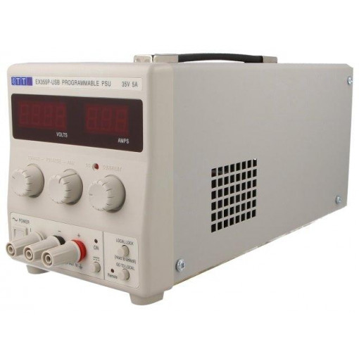 EX355P-USB; Power supply: laboratory; Channels: 1; 0÷35VDC; 0÷5A; Plug: EU,UK; AIM-TTI EX355P-USB; Power supply: laboratory; Channels: 1; 0÷35VDC; 0÷5A; Plug: EU,UK; AIM-TTI
