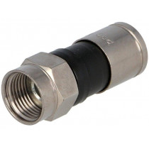 EX6-49/83; Plug; F; male; straight; 75Ω; RG6; compression; for cable; PPC