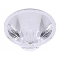 F12985_CRYSTAL-MINE; LED lens; round; Mat: PMMA plexiglass; transparent; 3÷7°; H: 27.4mm; LEDIL