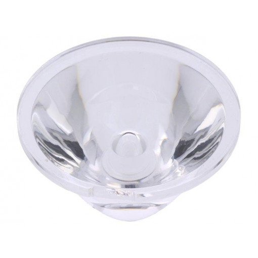F12985_CRYSTAL-MINE; LED lens; round; Mat: PMMA plexiglass; transparent; 3÷7°; H: 27.4mm; LEDIL