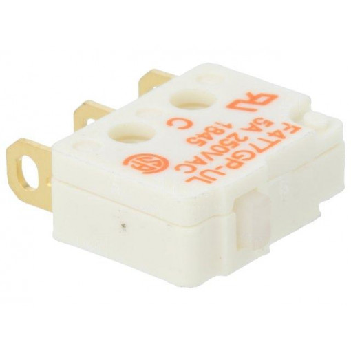 F4T7GPUL; Microswitch SNAP ACTION; without lever; SPDT; 5A/250VAC; ON-(ON); SAIA-BURGESS