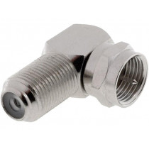 F5072A2-NPPT-75; Coupler; F socket,F plug; angled 90°; 75Ω; polypropylene; 1GHz; AMPHENOL