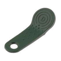 ; Pellet memory holder in a keychain; olive; 