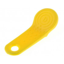 ; Pellet memory holder in a keychain; yellow; 