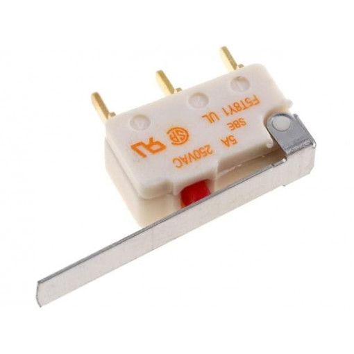 F5T8Y1-UL; Microswitch SNAP ACTION; with lever; SPDT; 5A/250VAC; ON-(ON); SAIA-BURGESS F5T8Y1-UL; Microswitch SNAP ACTION; with lever; SPDT; 5A/250VAC; ON-(ON); SAIA-BURGESS