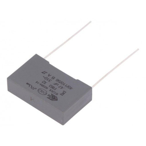 F863DE474K310ALW0L; Capacitor: polypropylene; X2; 0.47uF; 22.5mm; ±10%; 26.5x16x7mm; KEMET