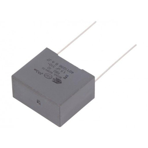 F863DV155K310ALW0L; Capacitor: polypropylene; X2; 1.5uF; 22.5mm; ±10%; 26.5x22x13mm; KEMET