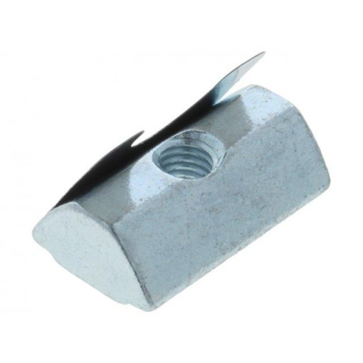 096025F; Nut; for profiles; Width of the groove: 8mm; V: with spring leaf; FATH