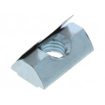 096028F; Nut; for profiles; Width of the groove: 8mm; V: with spring leaf; FATH