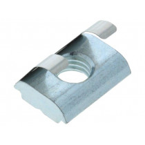 096168F; Nut; for profiles; Width of the groove: 10mm; V: with spring leaf; FATH