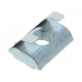 096316F; Nut; for profiles; Width of the groove: 8mm; V: with spring leaf; FATH 096316F; Nut; for profiles; Width of the groove: 8mm; V: with spring leaf; FATH