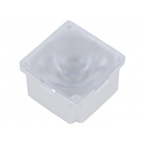 FA15229_ROSE-MRK-S; LED lens; square; Mat: polycarbonate; transparent; 29°; H: 12.96mm; LEDIL