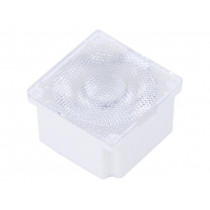 FA15232_ROSE-MRK-M; LED lens; square; Mat: polycarbonate; transparent; 45°; H: 12.55mm; LEDIL