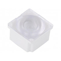 FA15233_ROSE-MRK-W; LED lens; square; Mat: polycarbonate; transparent; Colour: white; LEDIL